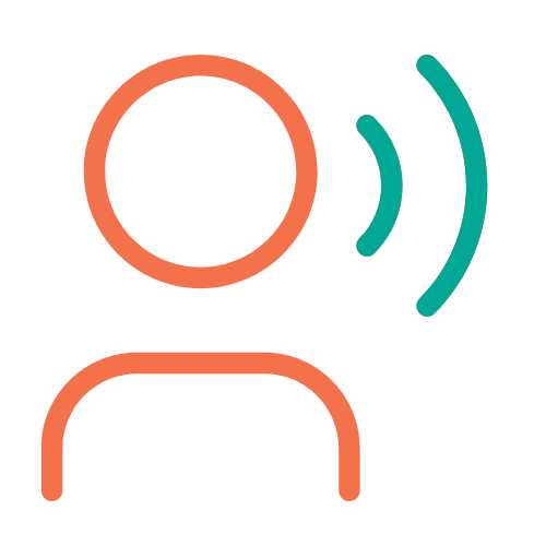 icon of person speaking