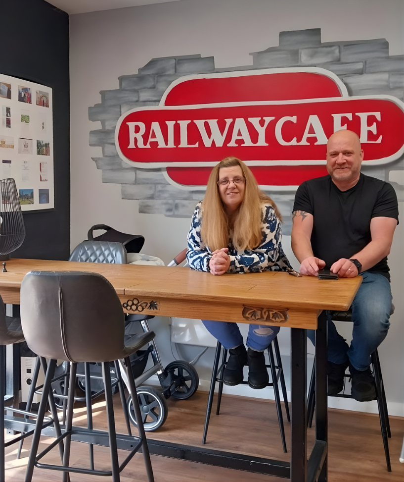 foster carers in Merthyr cafe